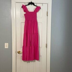 Hot pink maxi dress